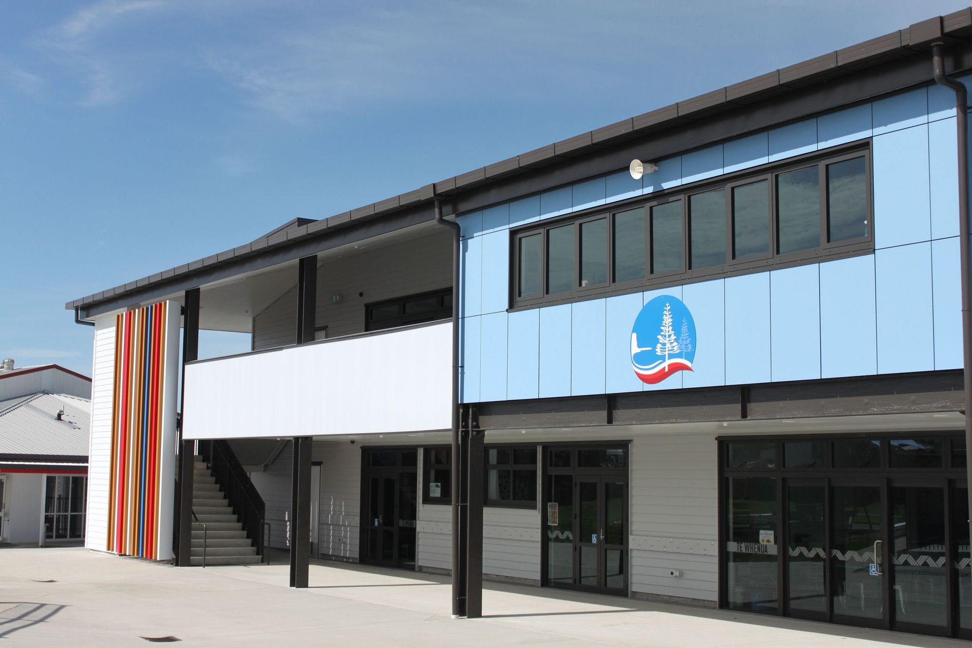 "Adding colour, texture, and design to the façade can add to the joy of coming to school by creating bright or colourful structures." Picture: Browns Bay Primary.