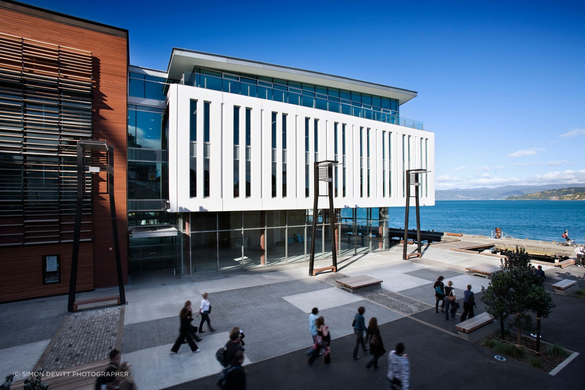 The Meridian buikding on Wellington's waterfront, designed by Studio Pacific Architecture.