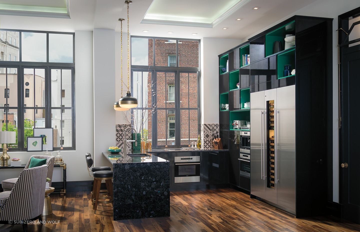 The combination refrigerator freezer by Sub-Zero is a premium choice that uses NASA-inspired air purification to keep food fresher for longer.