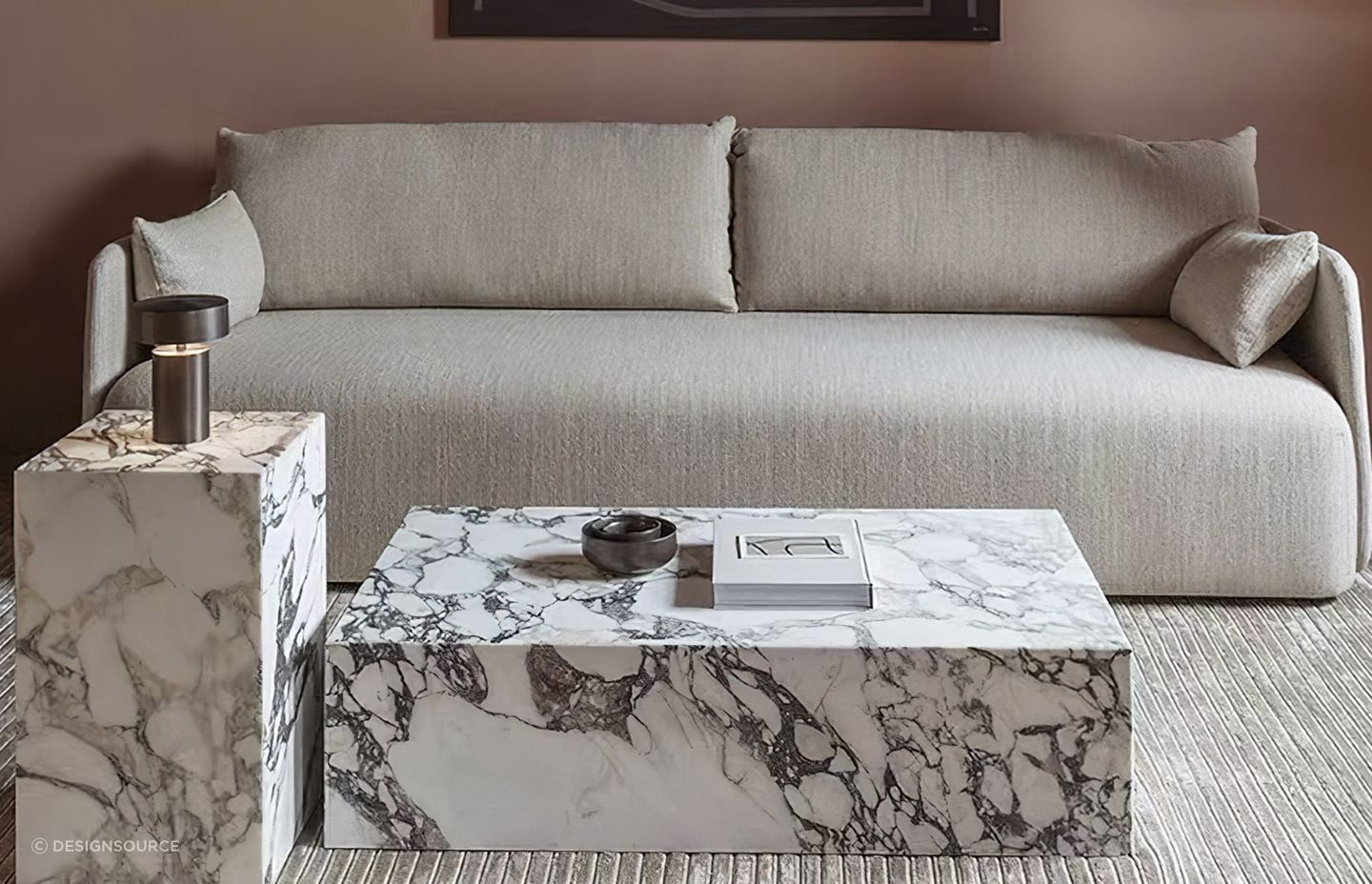 The beautiful Italian marble plinth of the Calacatta Viola Cube or Side Table will instantly create be the highlight of a room.