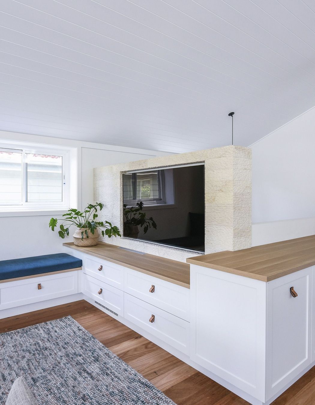 Cream wall cladding can transform an interior wall with a surprisingly soft-to-the-touch material. Featured product: Cascade Cream Wall Cladding.