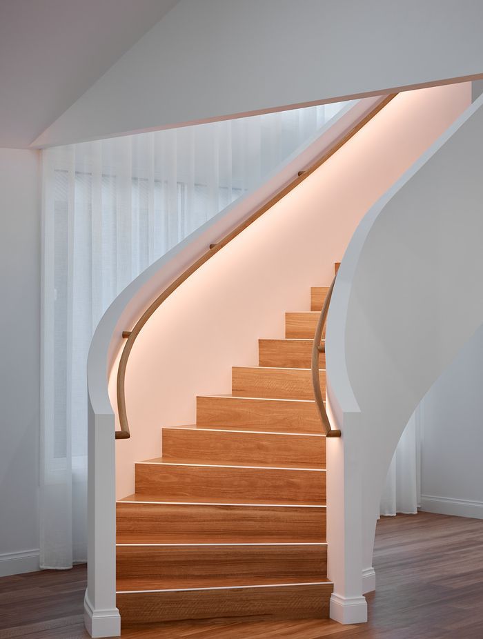 Curved Round Timber Handrail