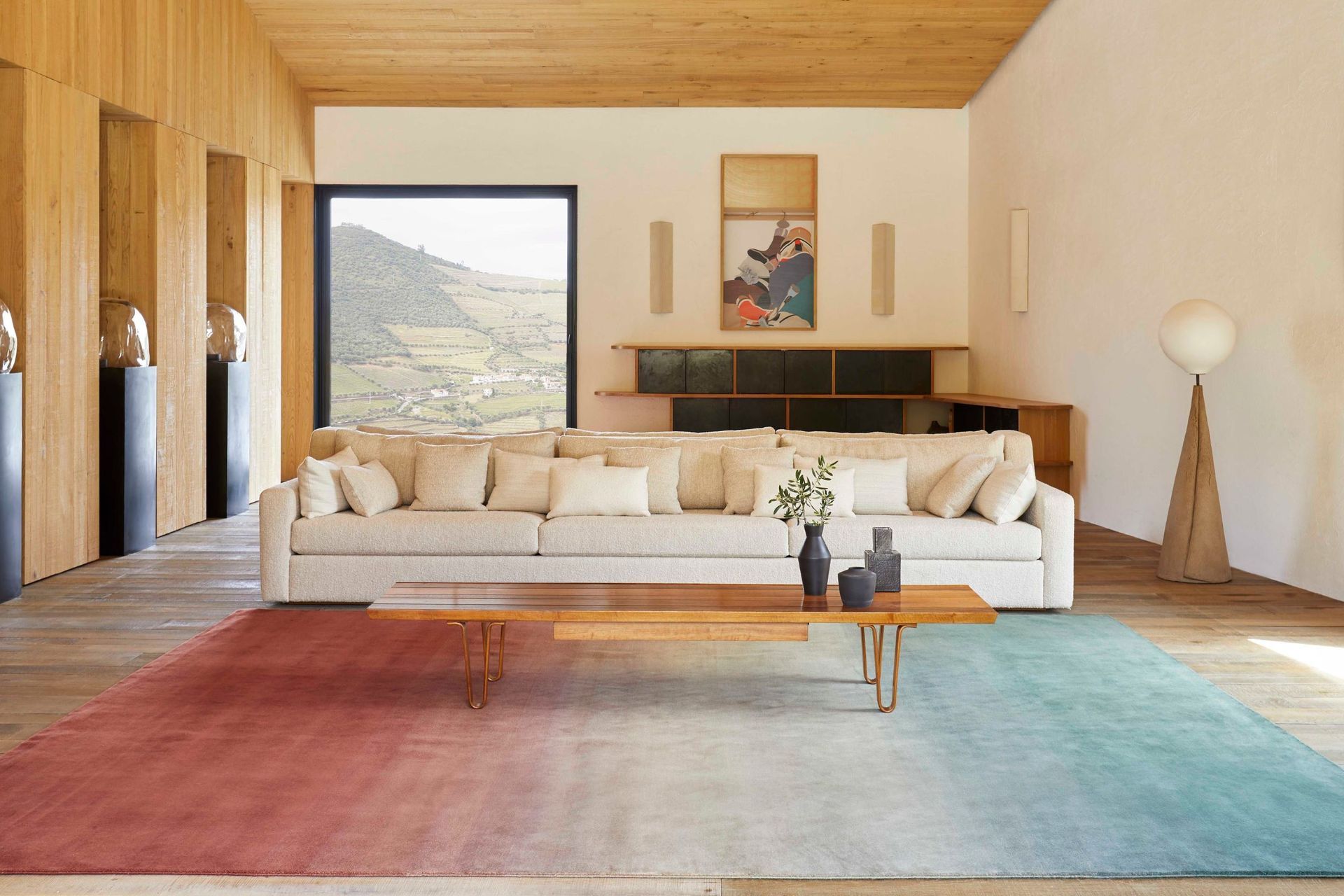 A quality choice like the Degrade Rug by Patricia Urquiola can effortlessly elevate a living room.