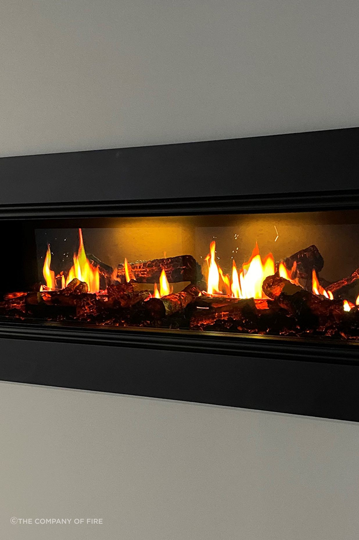 The Real Flame Opti-V Electric Fireplace can easily replicate the appearance of a natural flame.