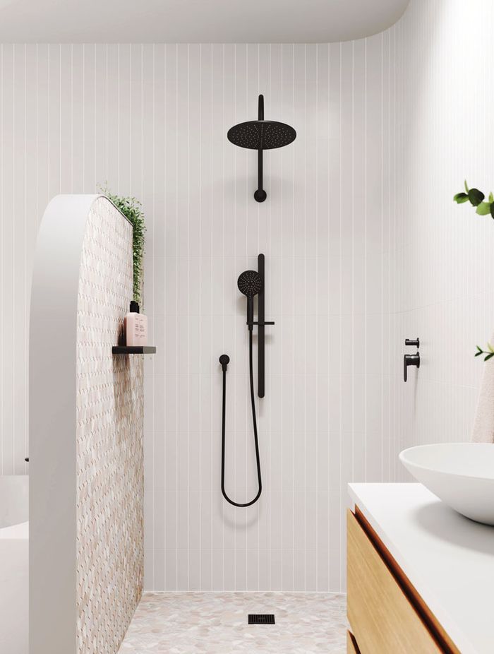 Another gorgeous example, this time with the Empire Slim Rail Shower from Fienza.