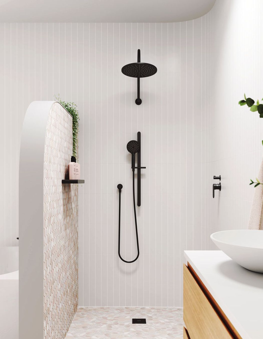 Another gorgeous example, this time with the Empire Slim Rail Shower from Fienza.