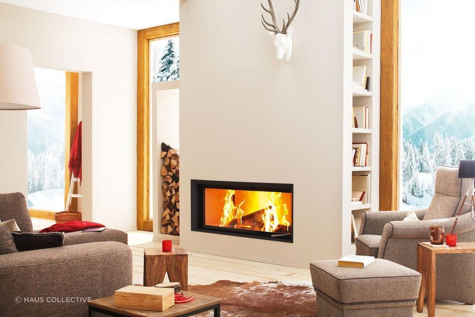 The Euro Brunner Single Sided 101/45 Wood Fireplace is made from refractory concrete which is highly efficient in absorbing heat.