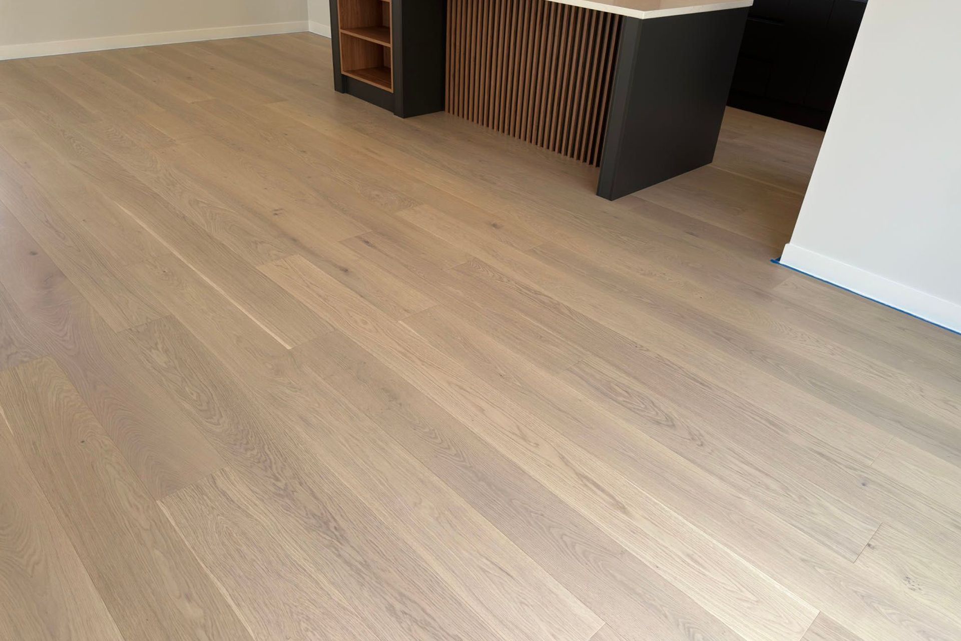 “Flooring can lose its shine or develop stains and scratches if not cared for correctly. Following care instructions ensures the floor will continue to look its best,” David says. Image: Engineered Hardwood in European Oak.