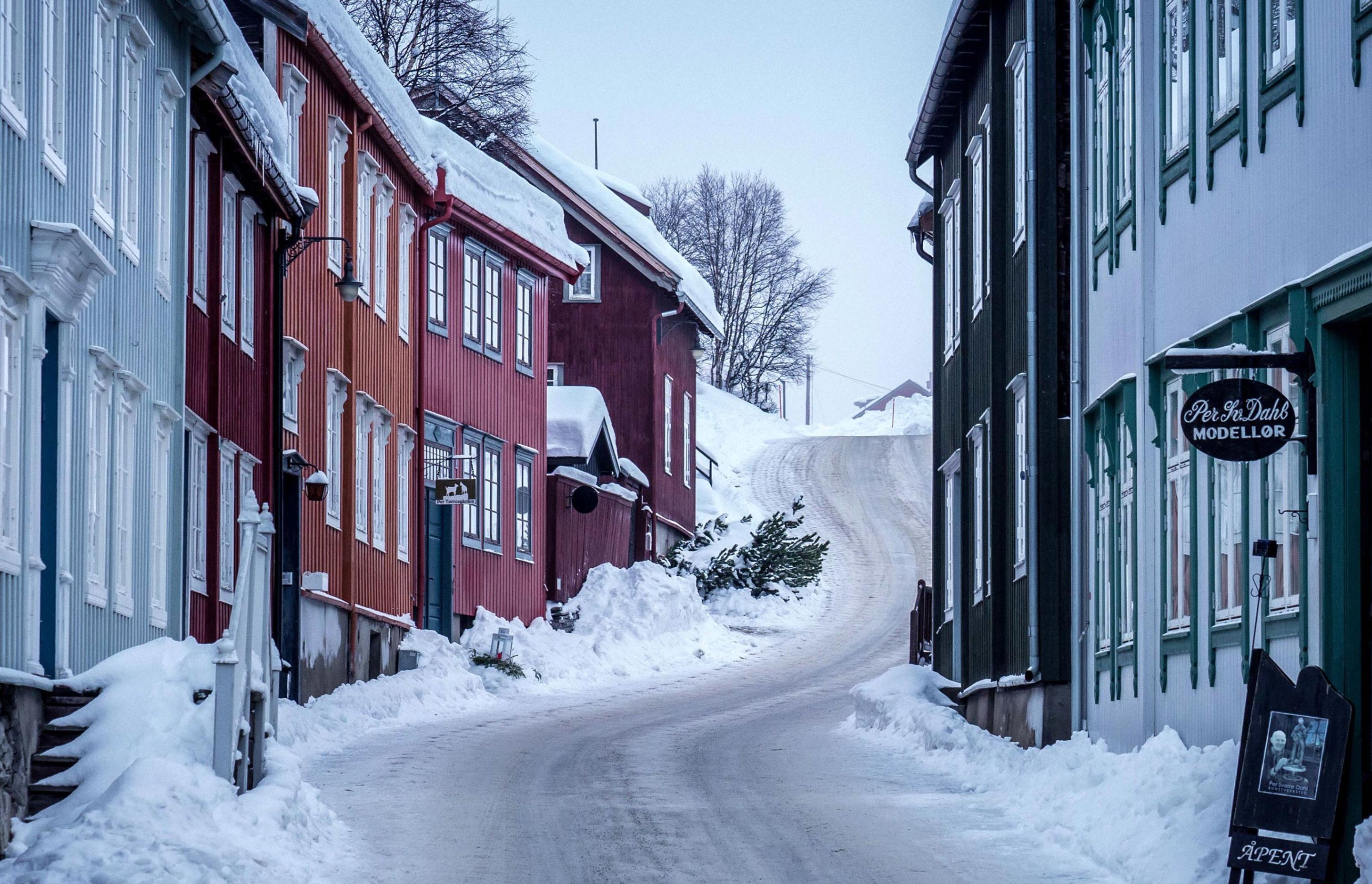 And finally, A snowy street in Røros, the home of HÅG, and one of our main production hubs in the heart of Norway