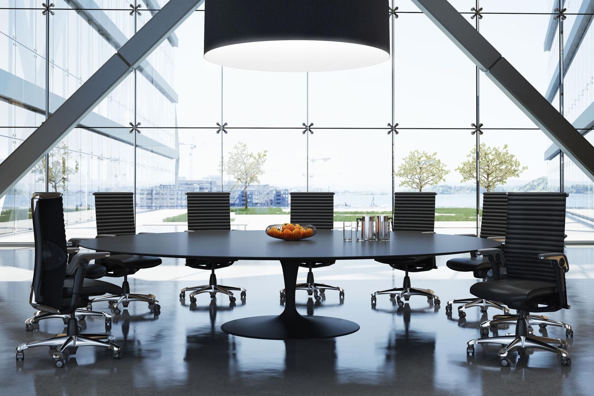Want that board meeting feel? use this image featuring a fleet of HÅG Excellence chairs
