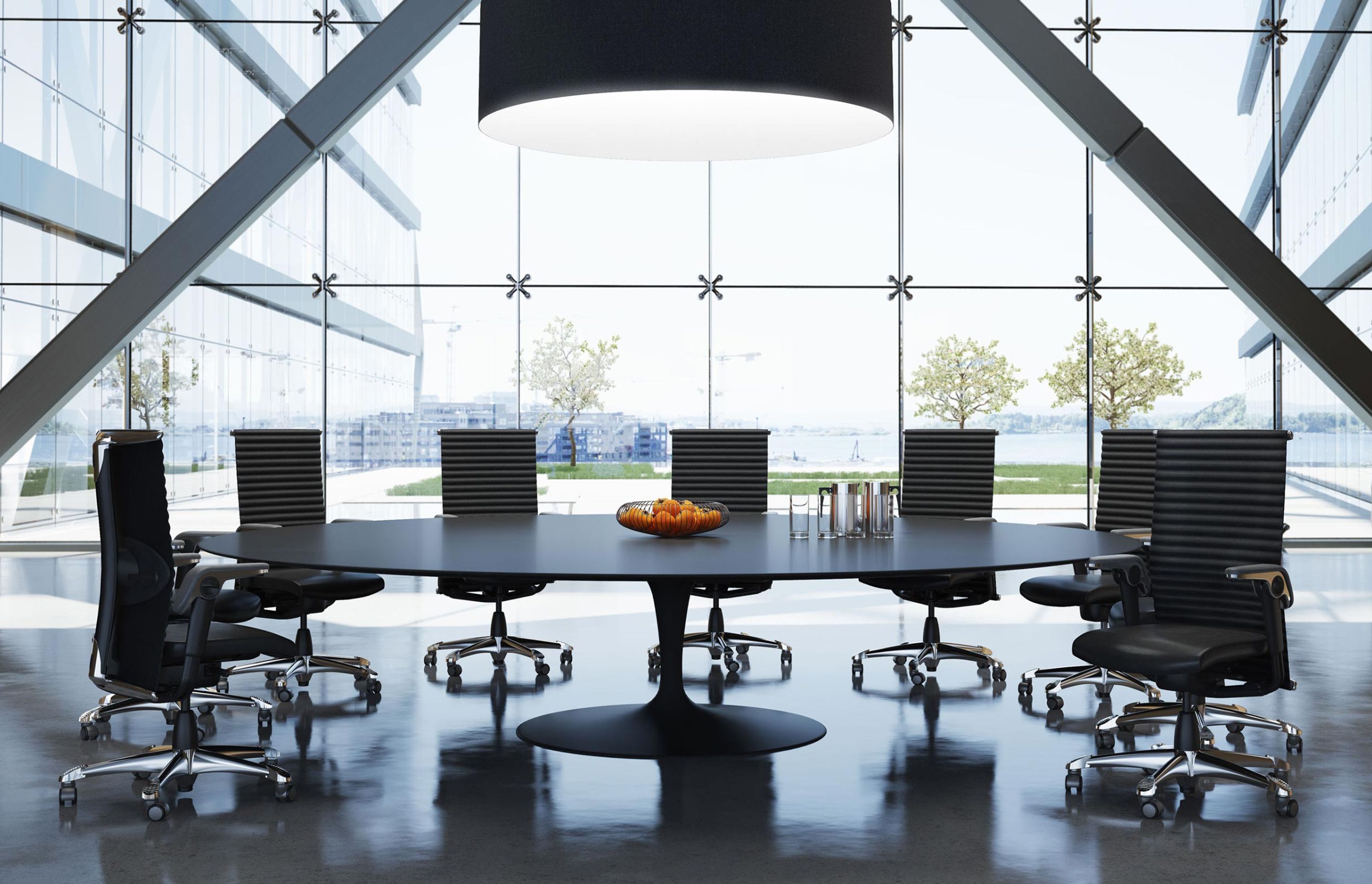 Want that board meeting feel? use this image featuring a fleet of HÅG Excellence chairs