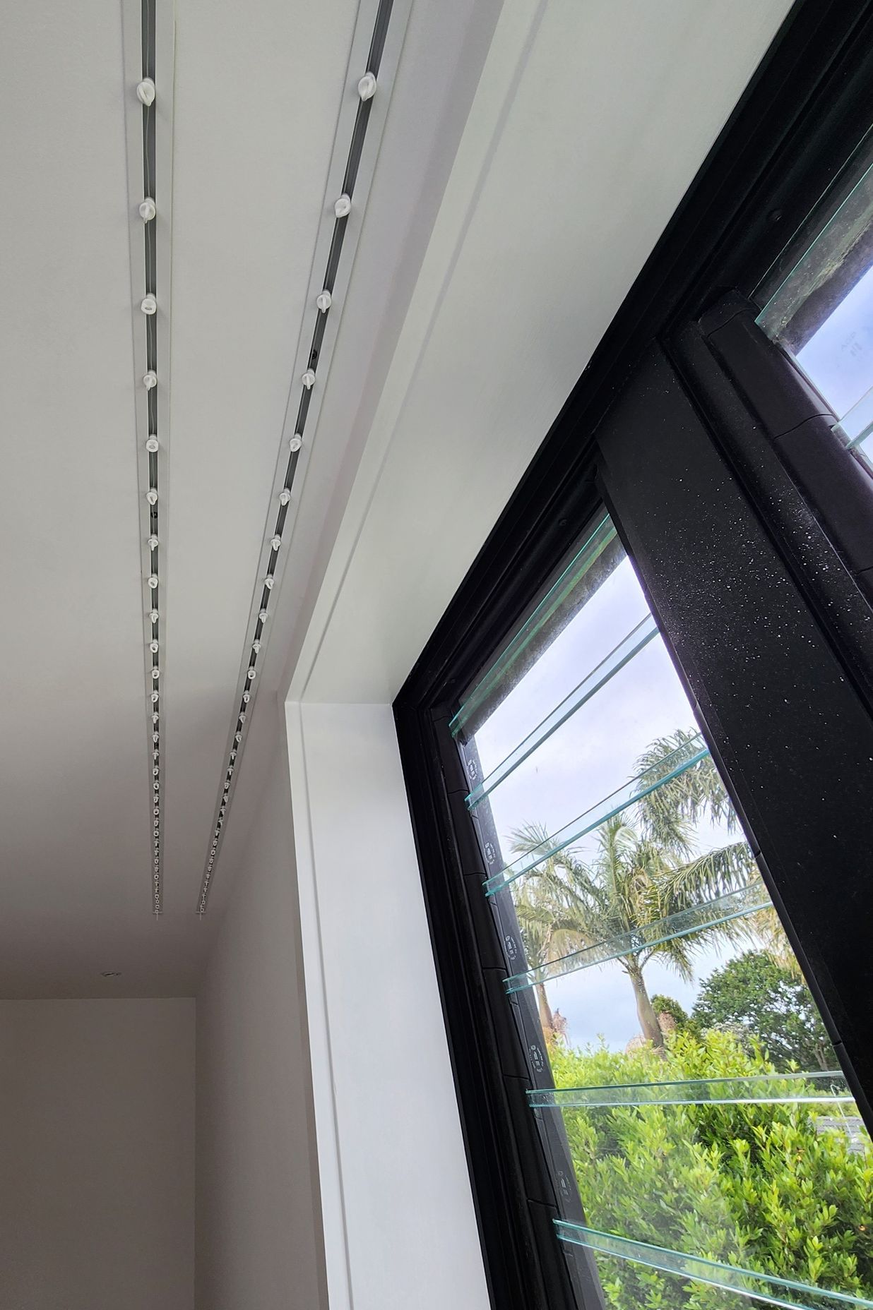 A double track is ideal for accommodating sheer and block out curtains.
