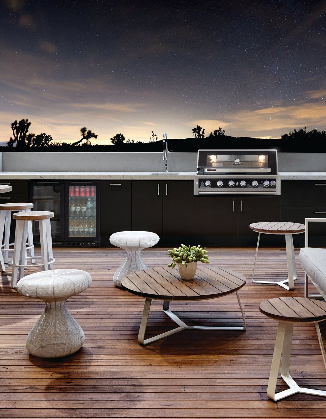 You can build an outdoor kitchen that is as simple or advanced as you need