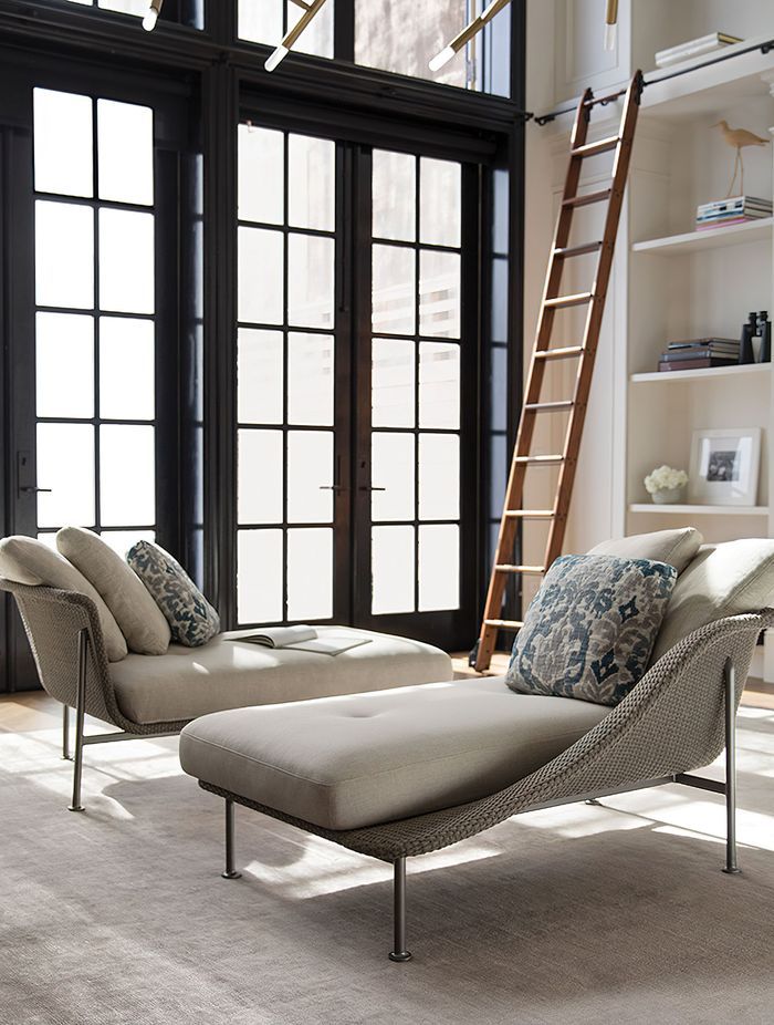 A chaise lounge presents a stylish substitute for a conventional armchair or sofa. Featured product: Gina Recamier Right