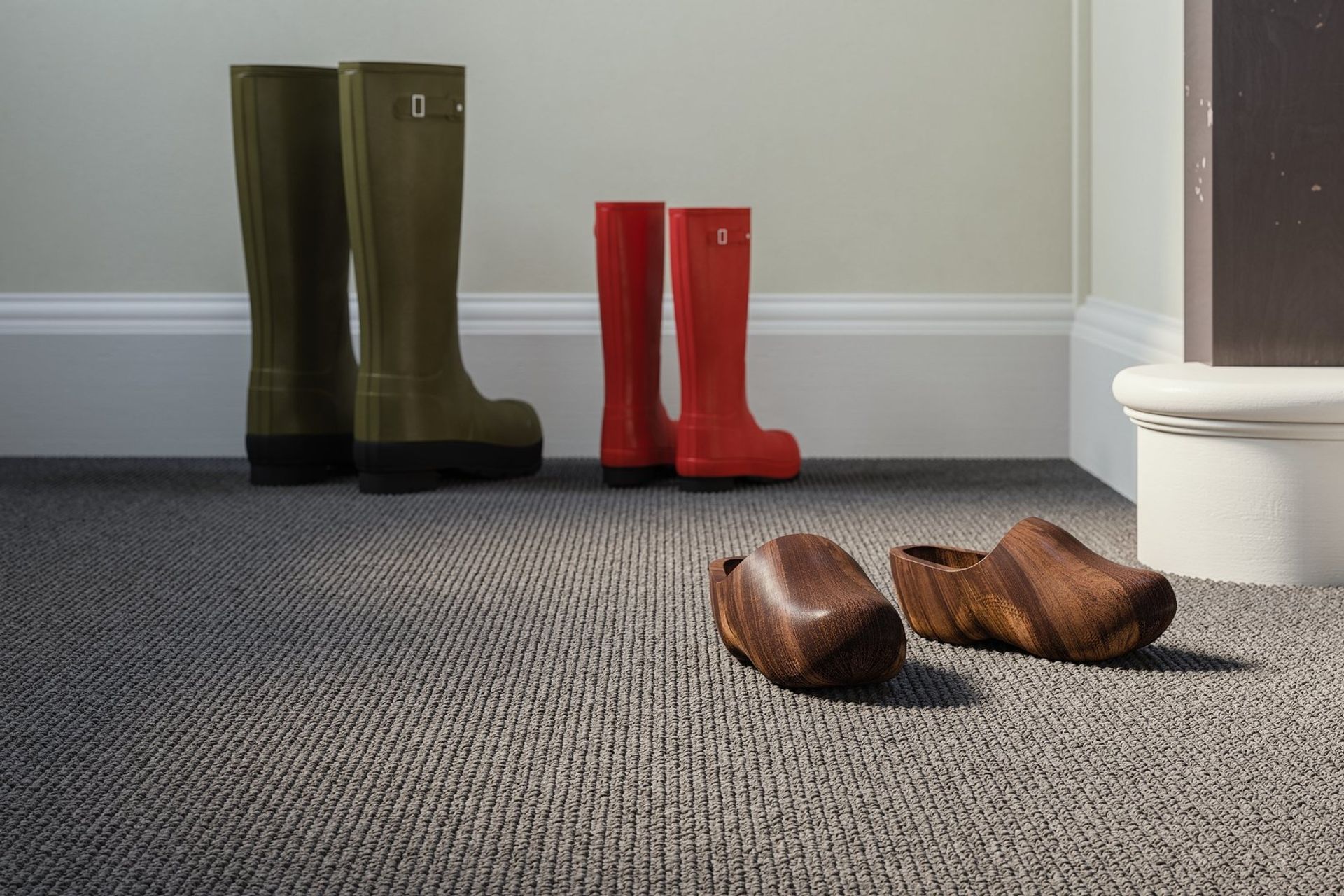 A textured carpet, like the Greenwich carpet, can add an extra dimension in look and feel to a space.