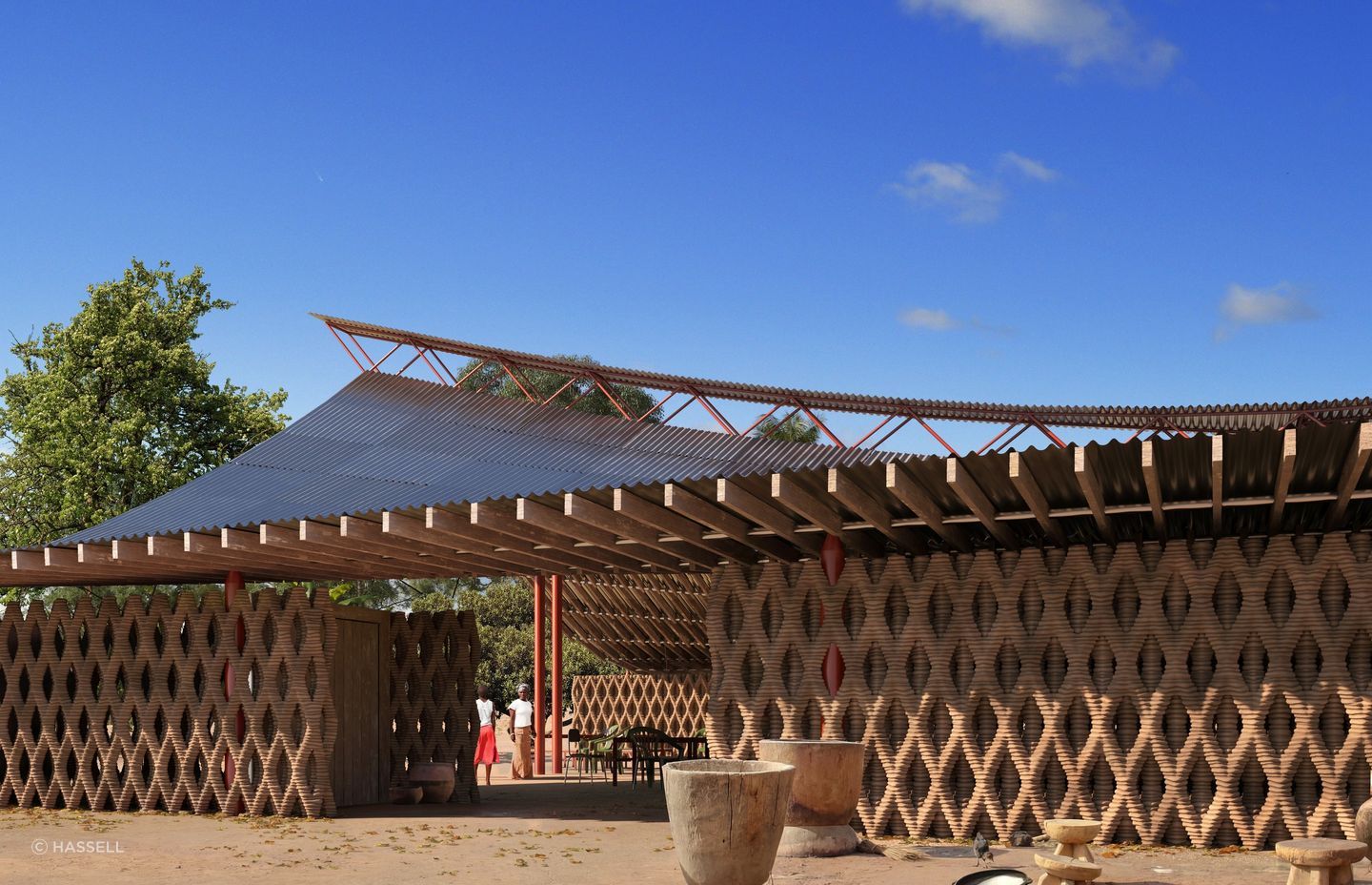 Hassell is a B Corporation, and a recent pro bono project was Hope Village, a community centre in Tanzania for women and children affected by abuse.