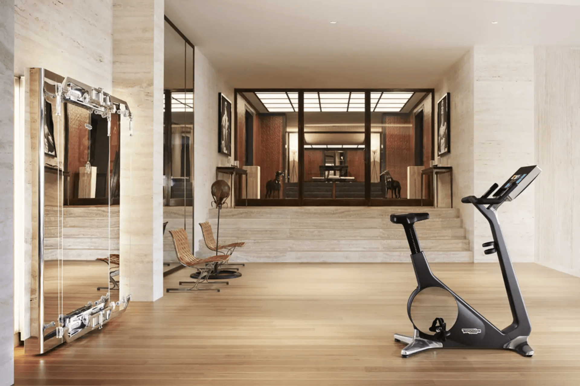 The Bike Personal, designed by Antonio Citterio, has a compact footprint making it ideal for any gym space.