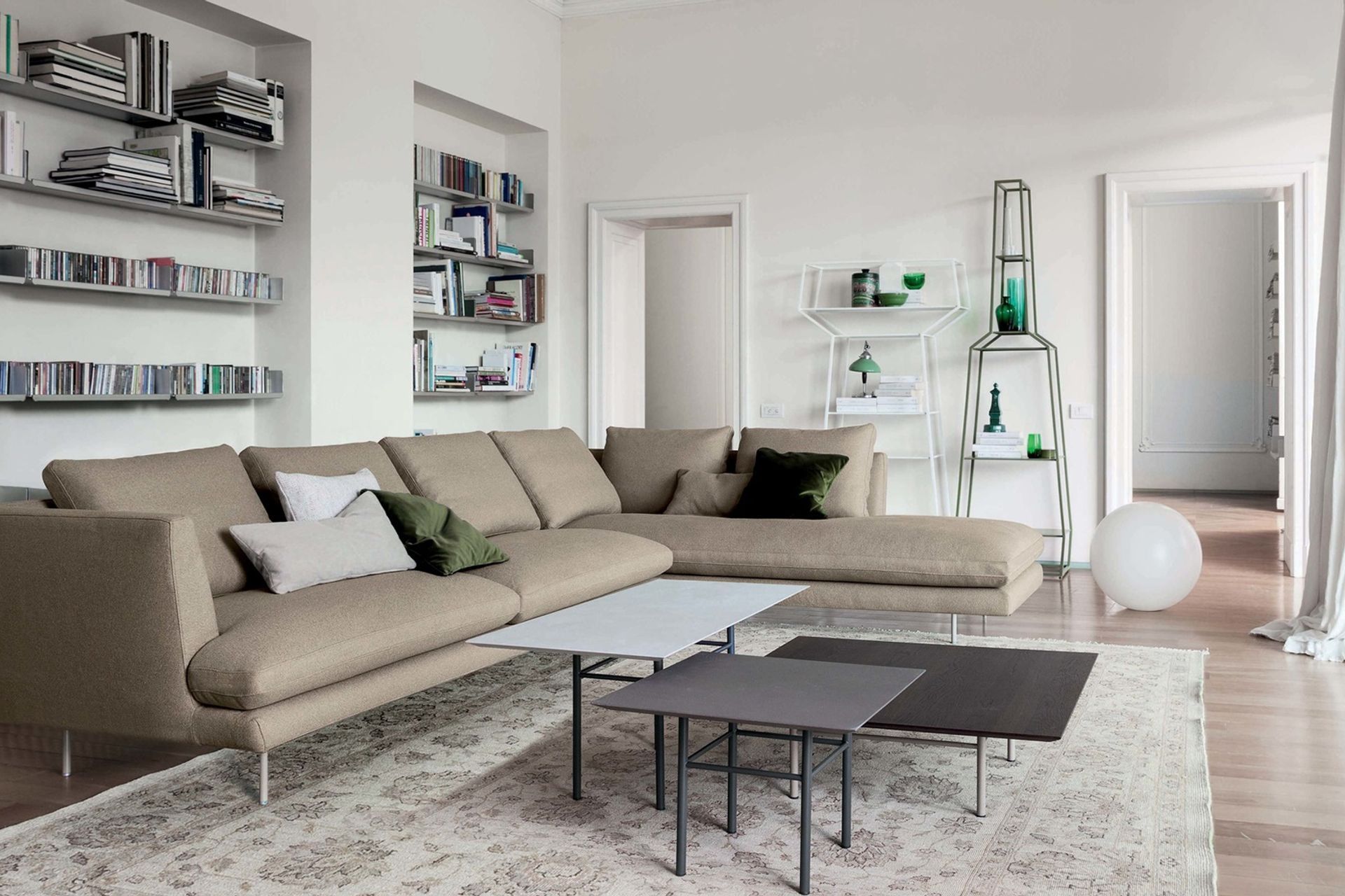 Decorating a new home presents some amazing opportunities, as seen here in this living space featuring a stylish Italian Designed Sofa.