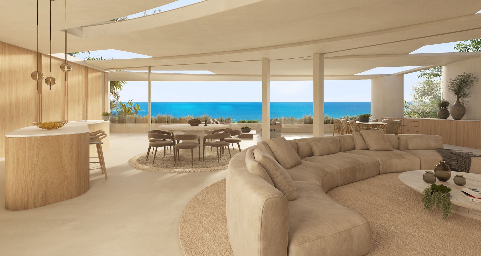 A breathtaking sculptural concrete design named The Waves from Gerard Smith Design