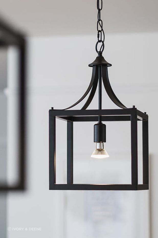 Langham | Hampton Style Lantern Pendant Light - Black (Longer Chain)
By Ivory &amp; Deene