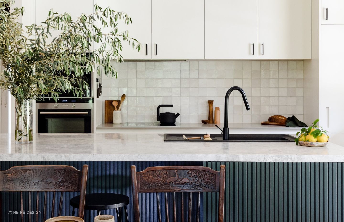 A stylish kettle can be a unique point of difference, seen here in this Beechworth Project by Hè Hè Design