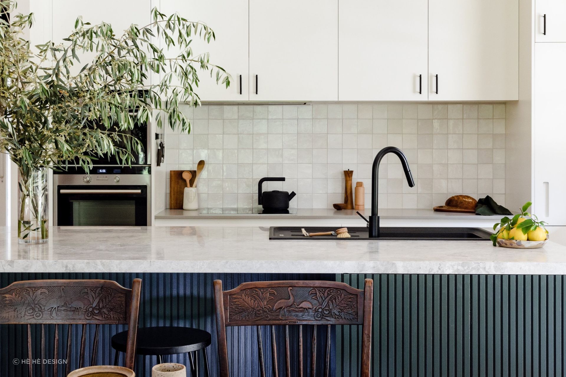 A stylish kettle can be a unique point of difference, seen here in this Beechworth Project by Hè Hè Design