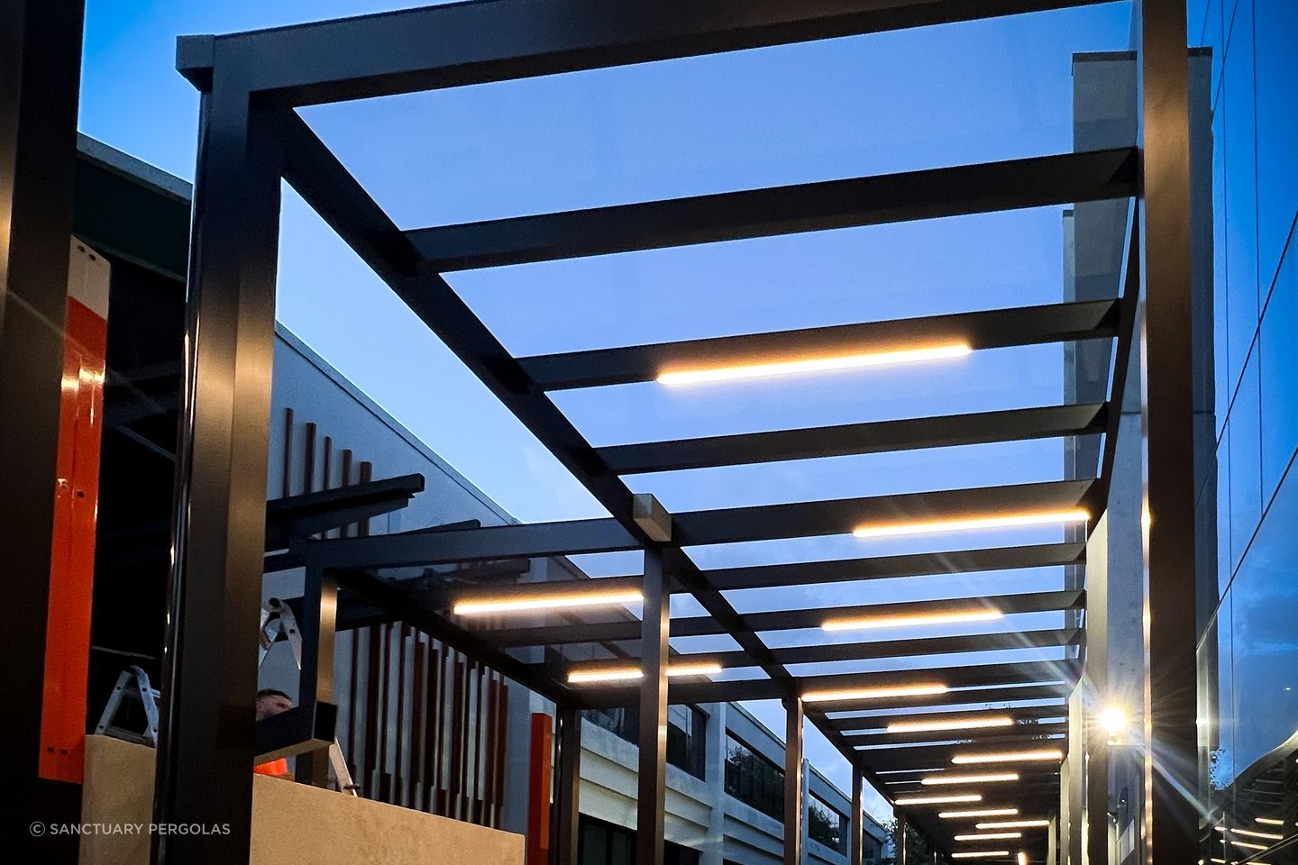 Integrating lighting is a great way to customise your pergola and take it to the next level.