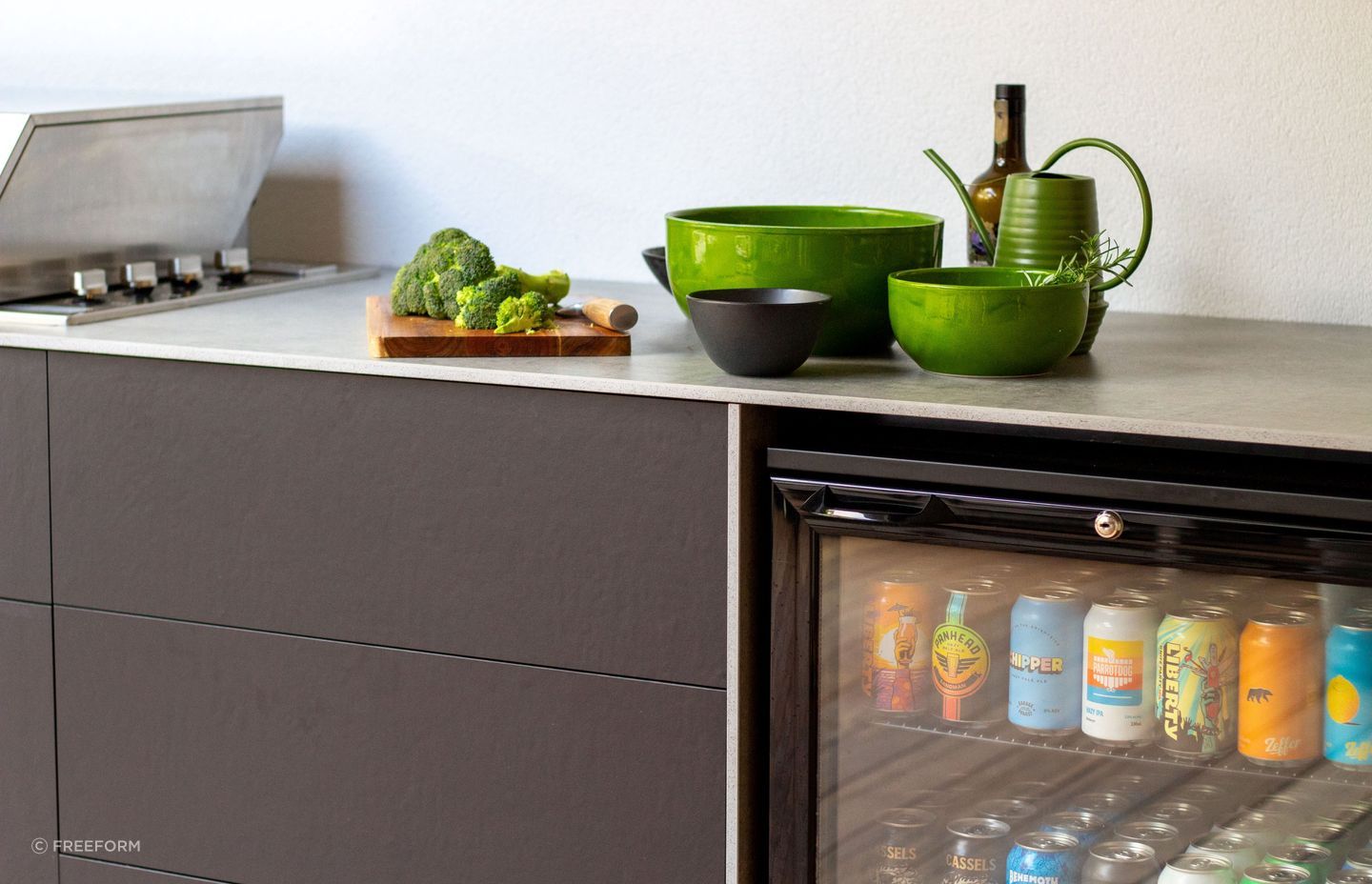 High-quality materials, like those featured in the Kreta Outdoor Kitchen from Freeform, are strong traits of a luxury outdoor kitchen.