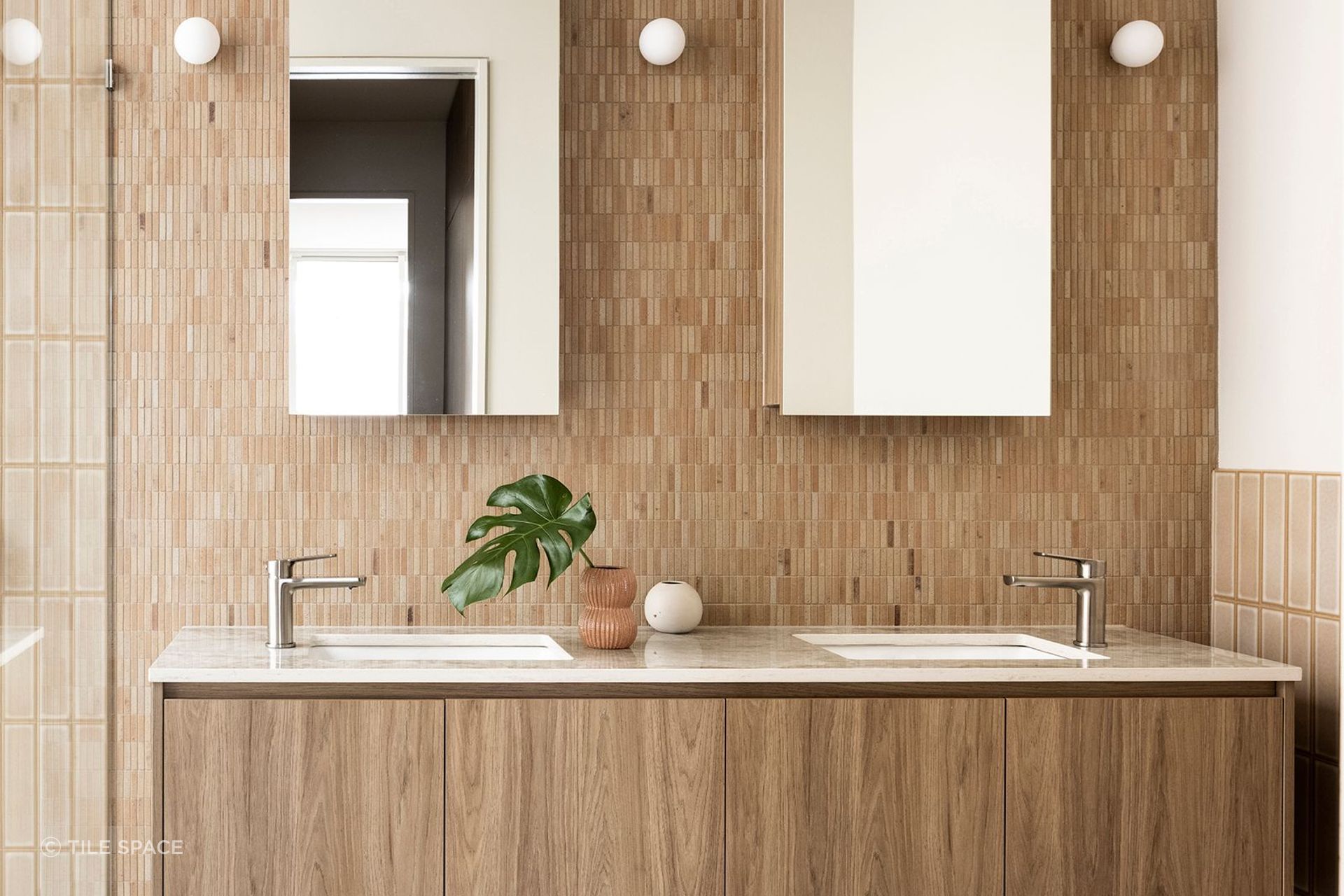 Tiles with a low water absorption rate are ideal for wet areas.