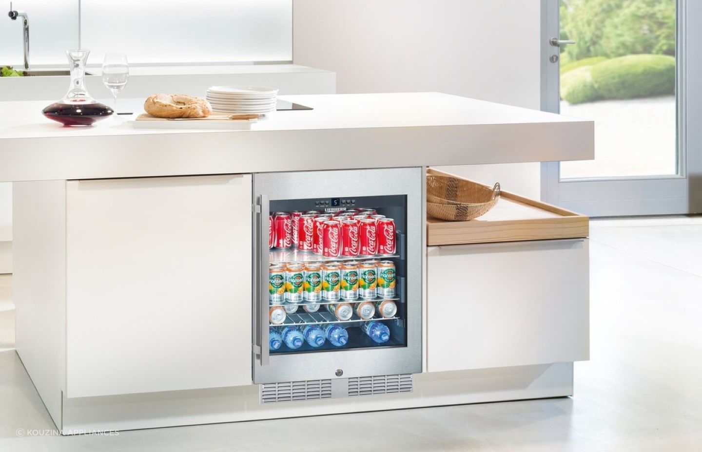 A quality bar fridge, like the Liebherr Glass Door Built Under Beverage Fridge, is always a popular kitchen appliance in the home.