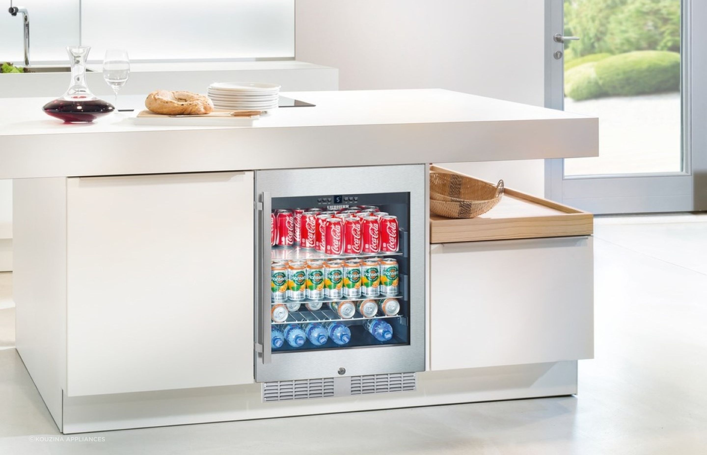 A quality bar fridge, like the Liebherr Glass Door Built Under Beverage Fridge, is always a popular kitchen appliance in the home.