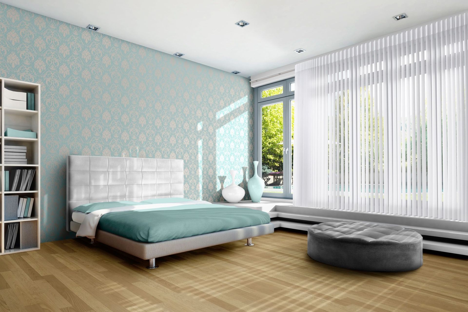 Sheer curtains, like these sublime Luminette Privacy Sheers, allow natural light to filter through your bedroom.