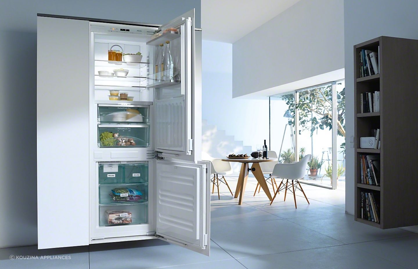 The Integrated Fridge Freezer With Ice Maker by Miele can produce 0.8 kg of ice cubes per day making it a great asset for those hot days.