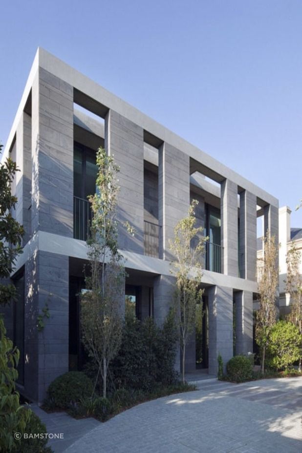 Bluestone gives a distinguished natural feel to a building that's hard to match. Featured product: Bluestone Facades + Wall Cladding.