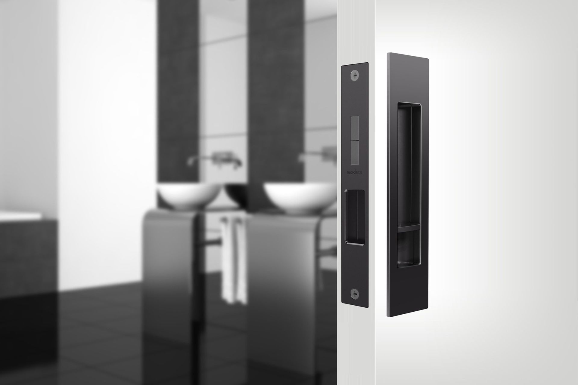 Mardeco 'M' Series Flush Pull Privacy Set Matt Black BL8004SET
By Keeler Hardware