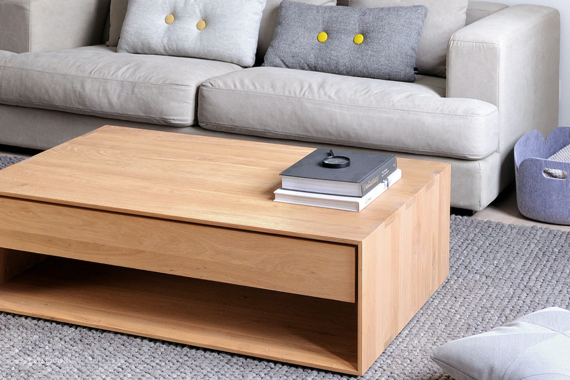 This minimalist coffee table is a practical choice for the modern living room. Featured product: Nordic Coffee Table.