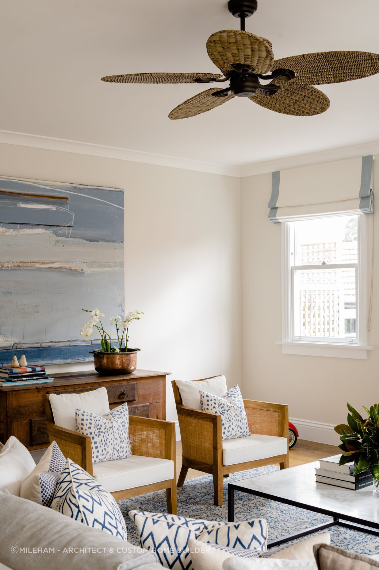 White walls are the base of many Hamptons-style living rooms. Photography: Dylan James