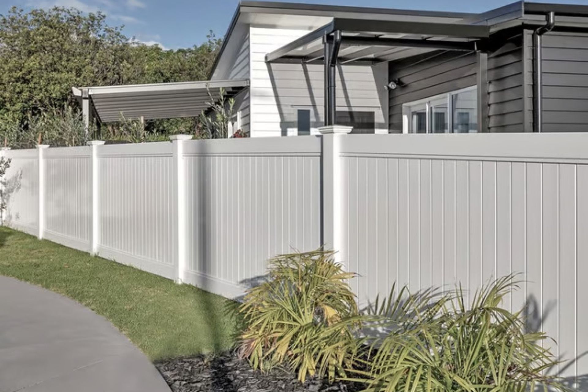 High-quality vinyl fencing offer great aesthetics and are virtually maintenance-free.