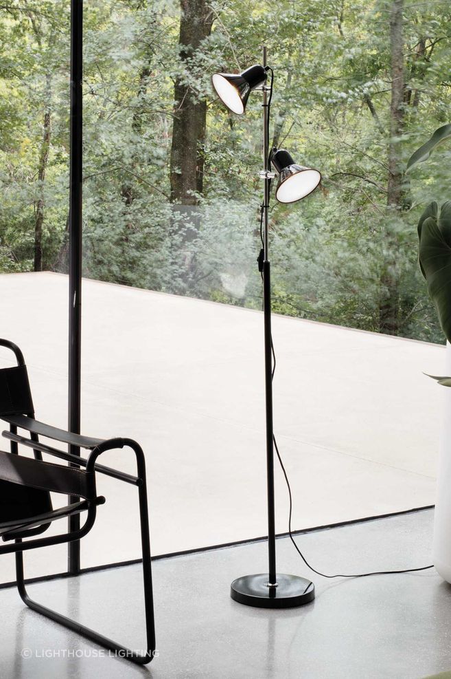 Floor lamps with multiple adjustable lights, like the Polly Floor Lamp by Lighthouse Lighting, offer a whole host of lighting opportunities.