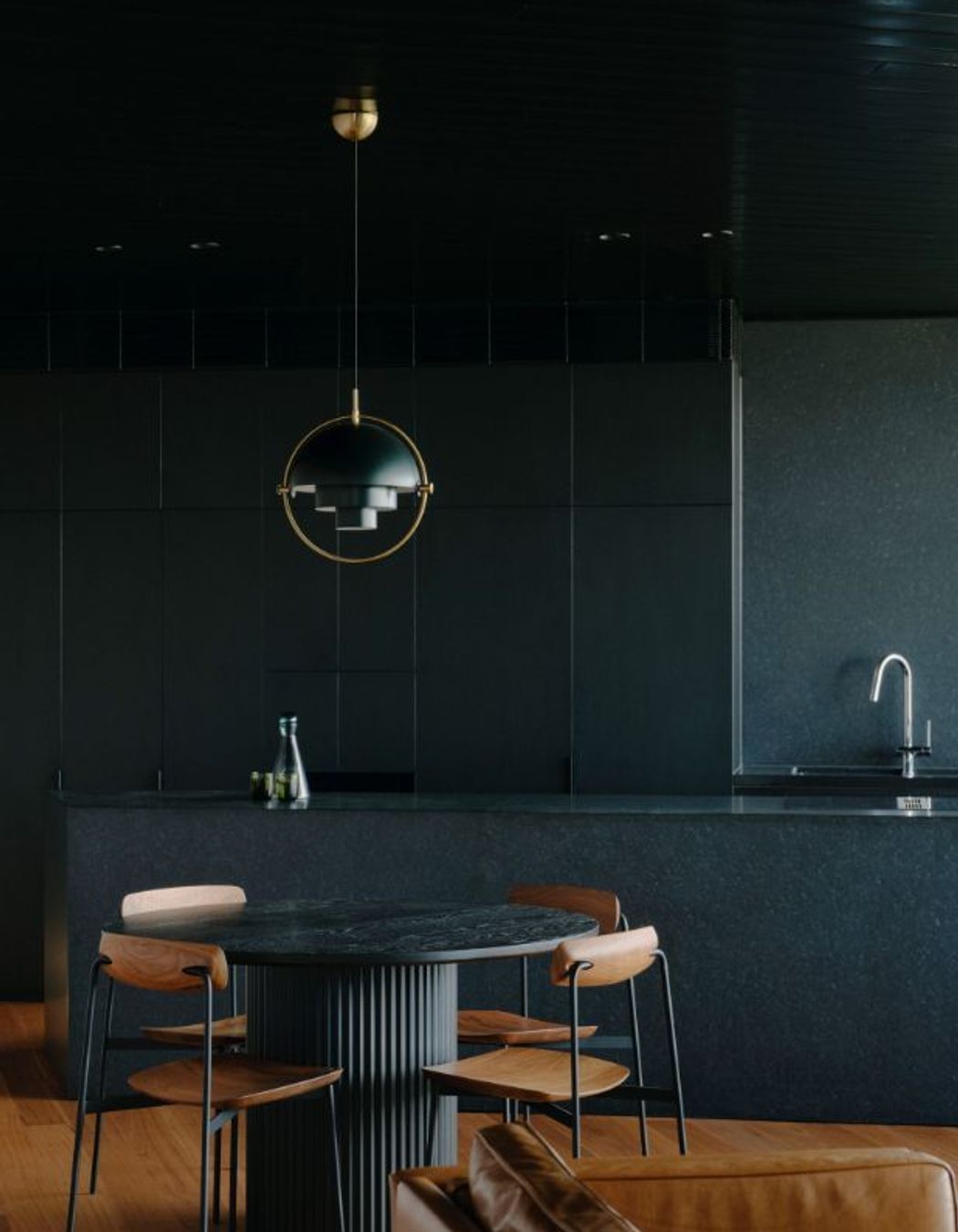 The Bora Pure Combined Cooktop and Extractor helps achieve Horizon House's chic, streamlined and minimalistic kitchen design.