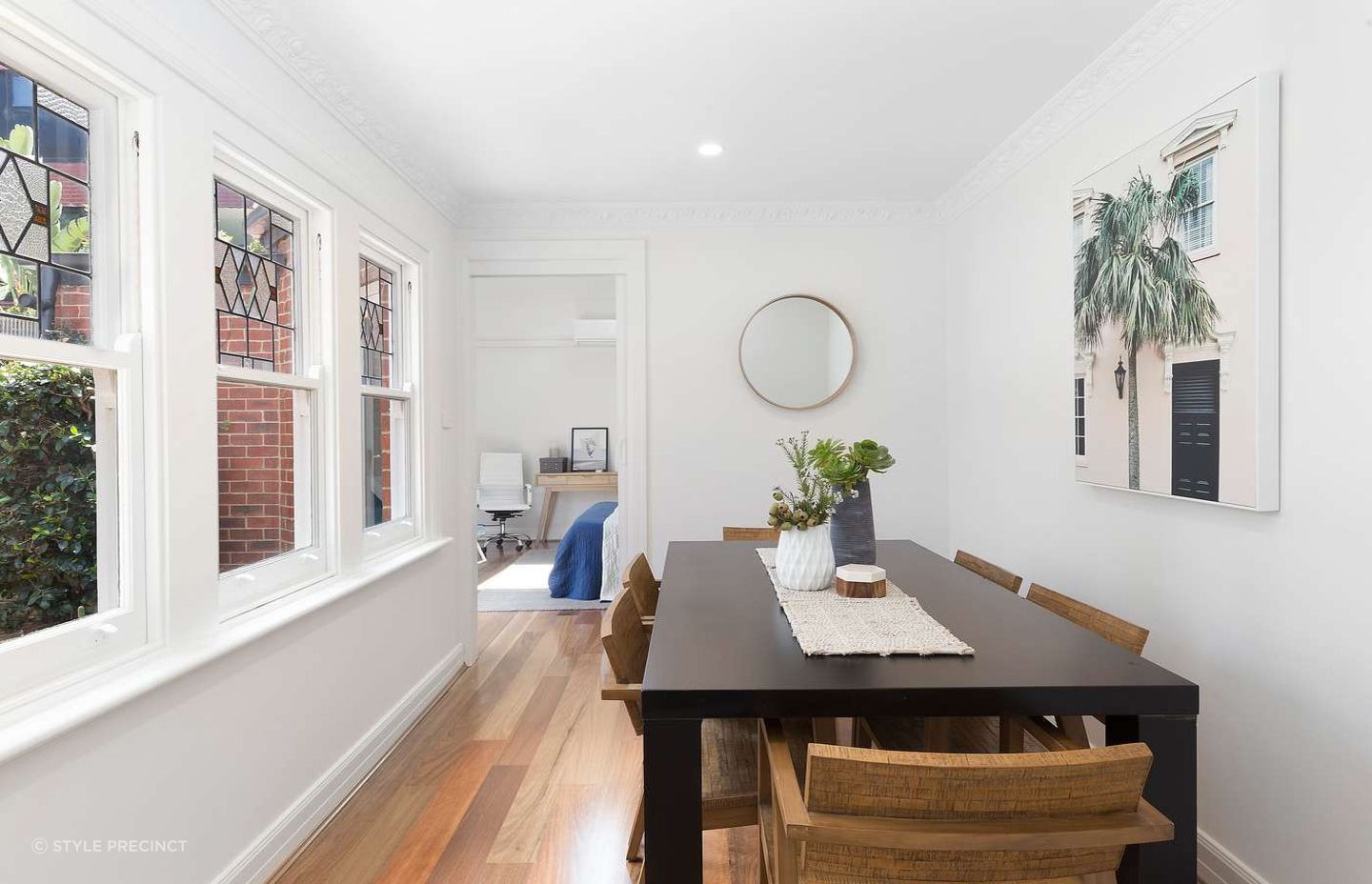 Natural lighting can affect the number of downlights you need in a room. Featured project: Prahran, Villa With Charm.