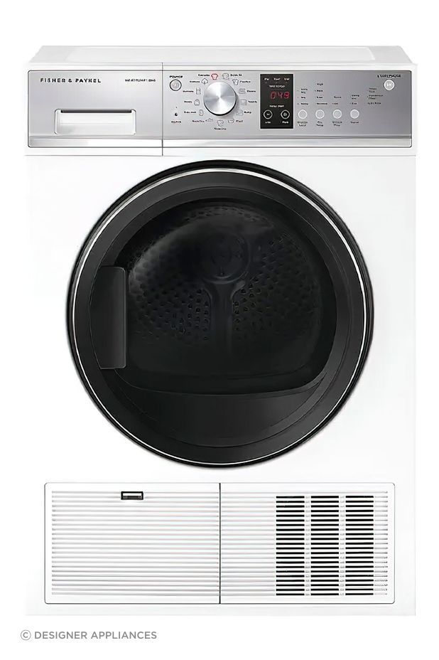 The Fisher &amp; Paykel 8kg Heat Pump Dryer in White from Designer Appliances