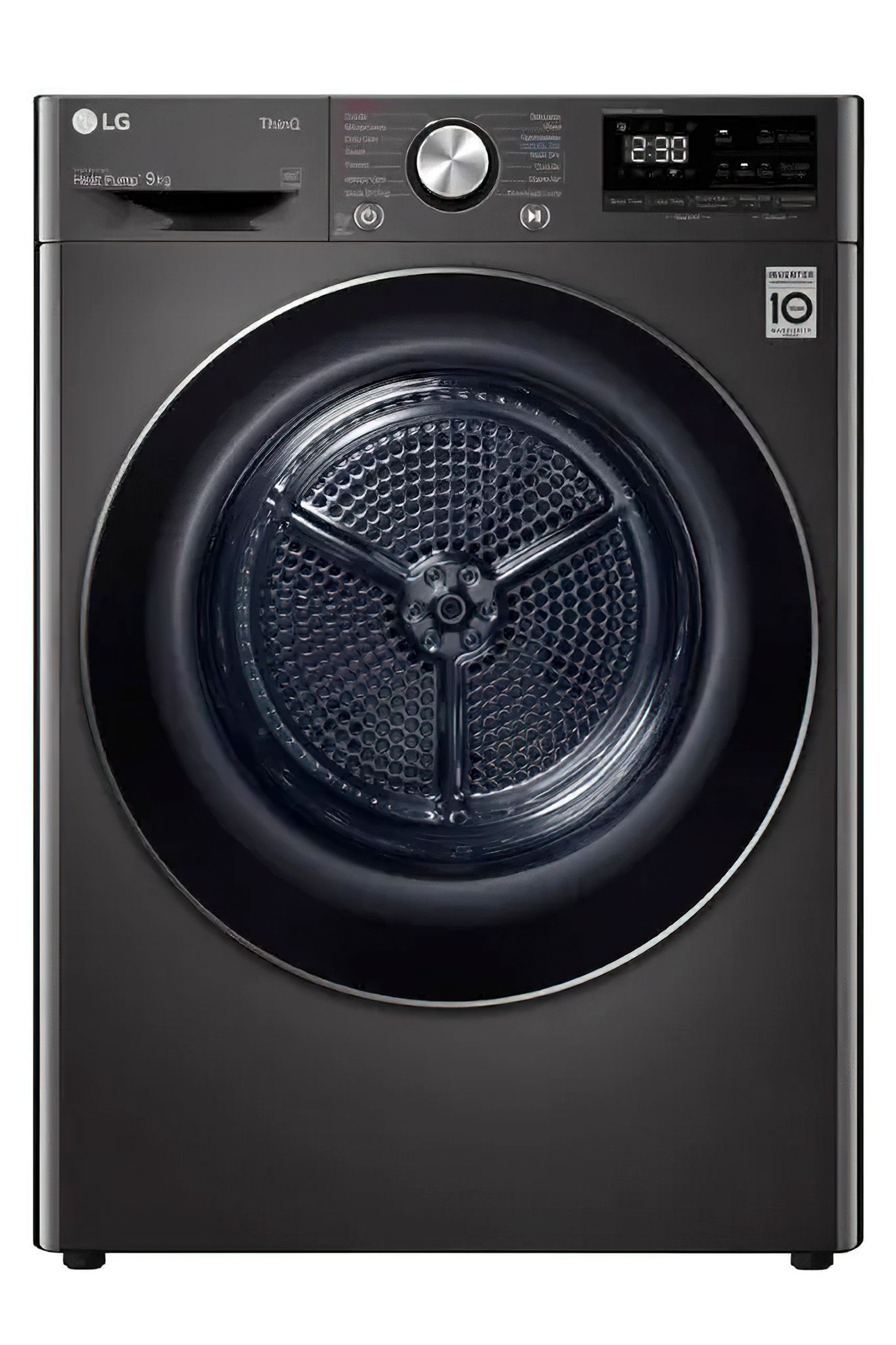 The LG 9kg Heat Pump Dryer in Black from Designer Appliances.