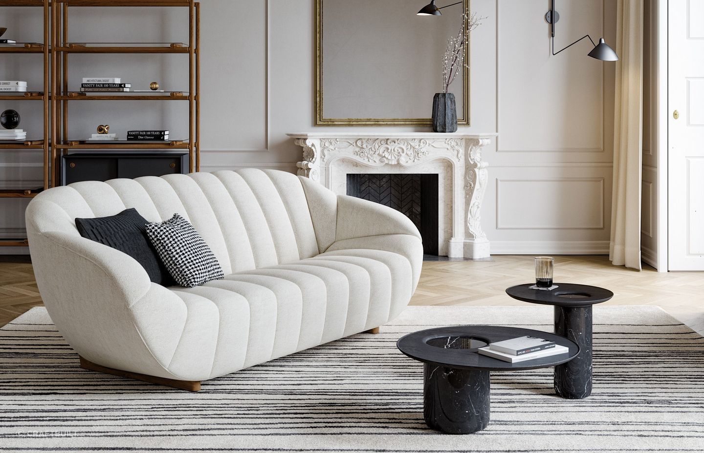 You'll want to insist on the best quality fabrics, like that featured in the exquisite Rabelo Sofa, to be sure your couch stands the test of time.