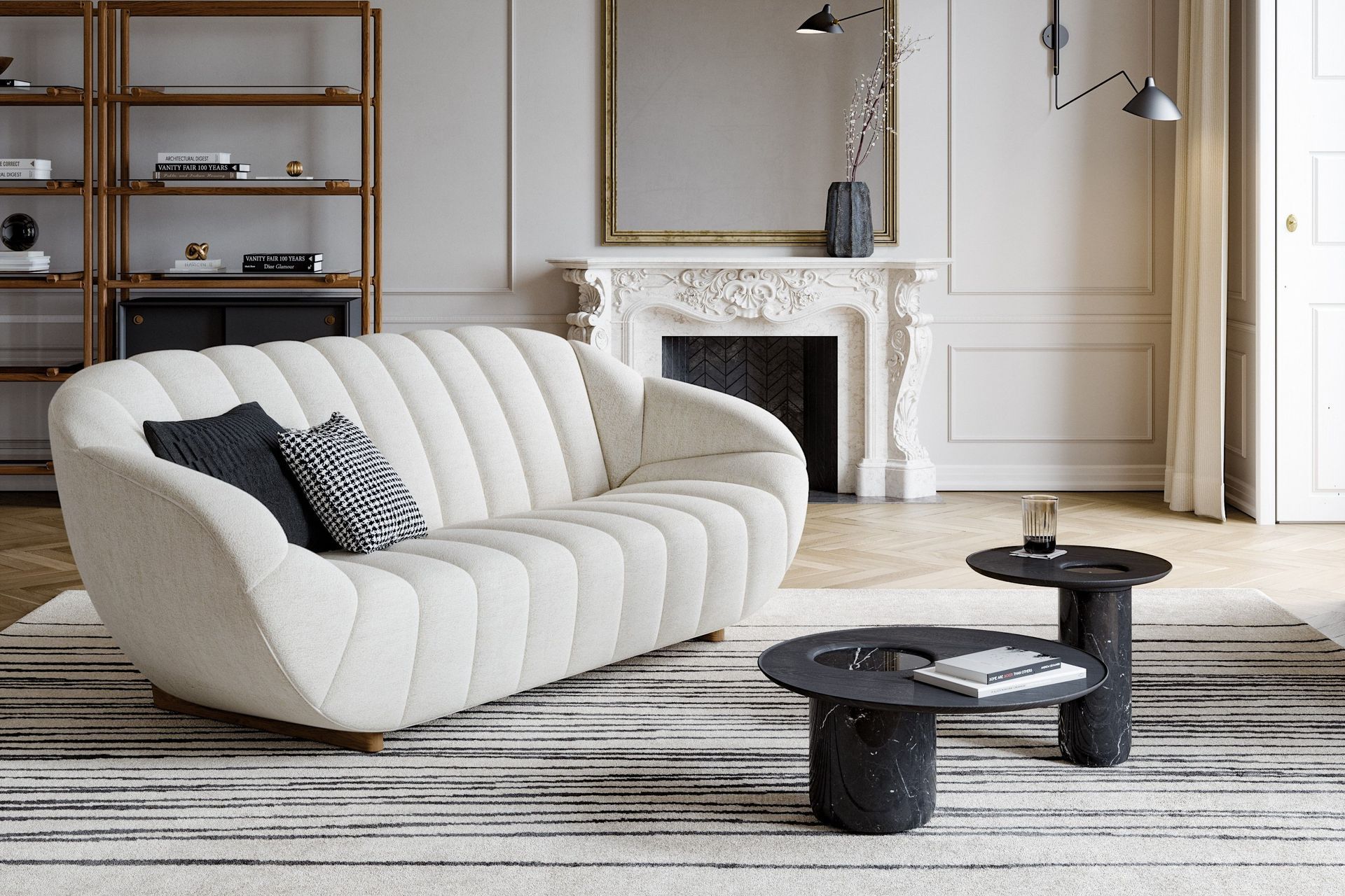 You'll want to insist on the best quality fabrics, like that featured in the exquisite Rabelo Sofa, to be sure your couch stands the test of time.