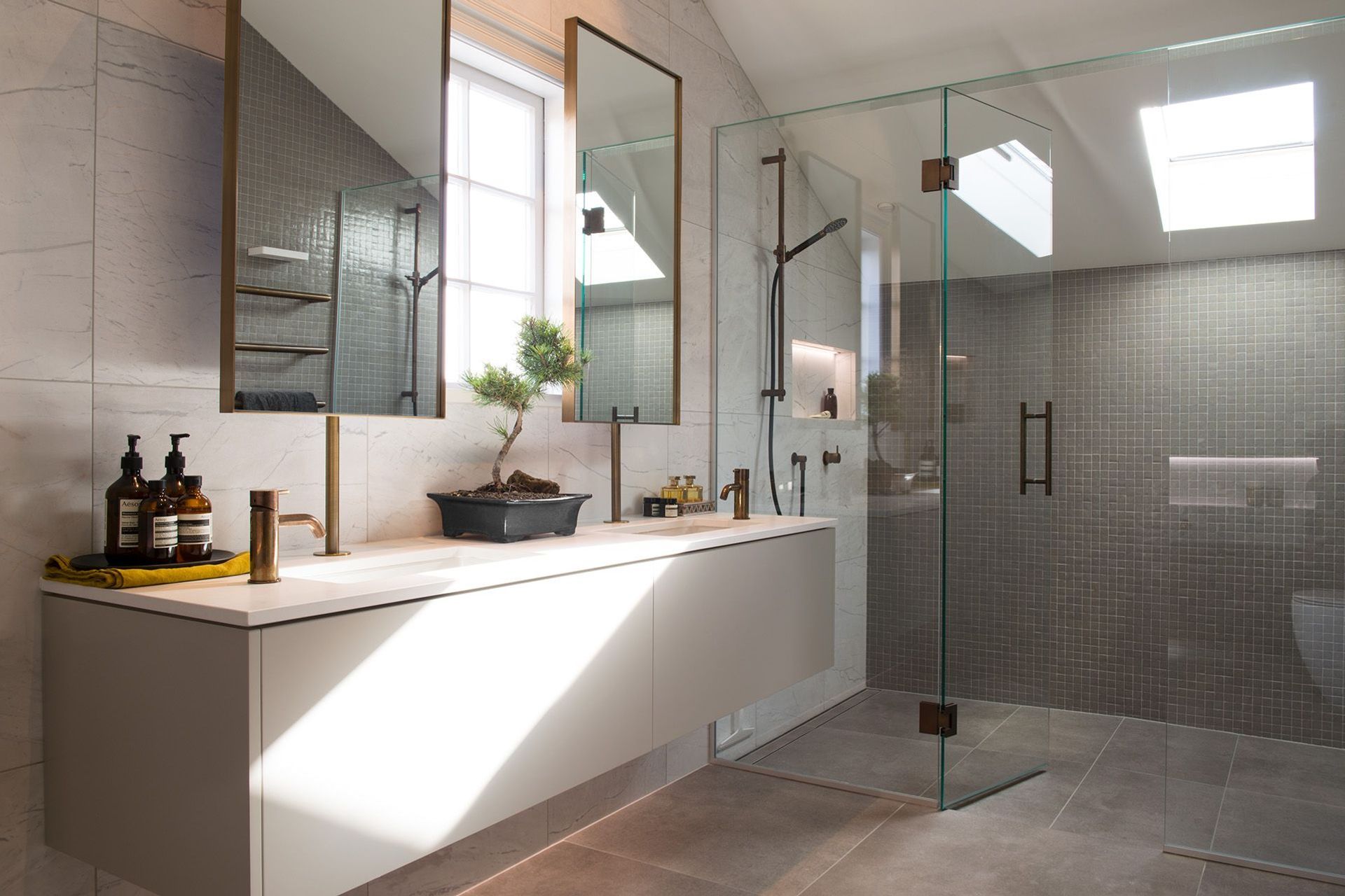 A trio of tiles made to look easy in this Remuera home.