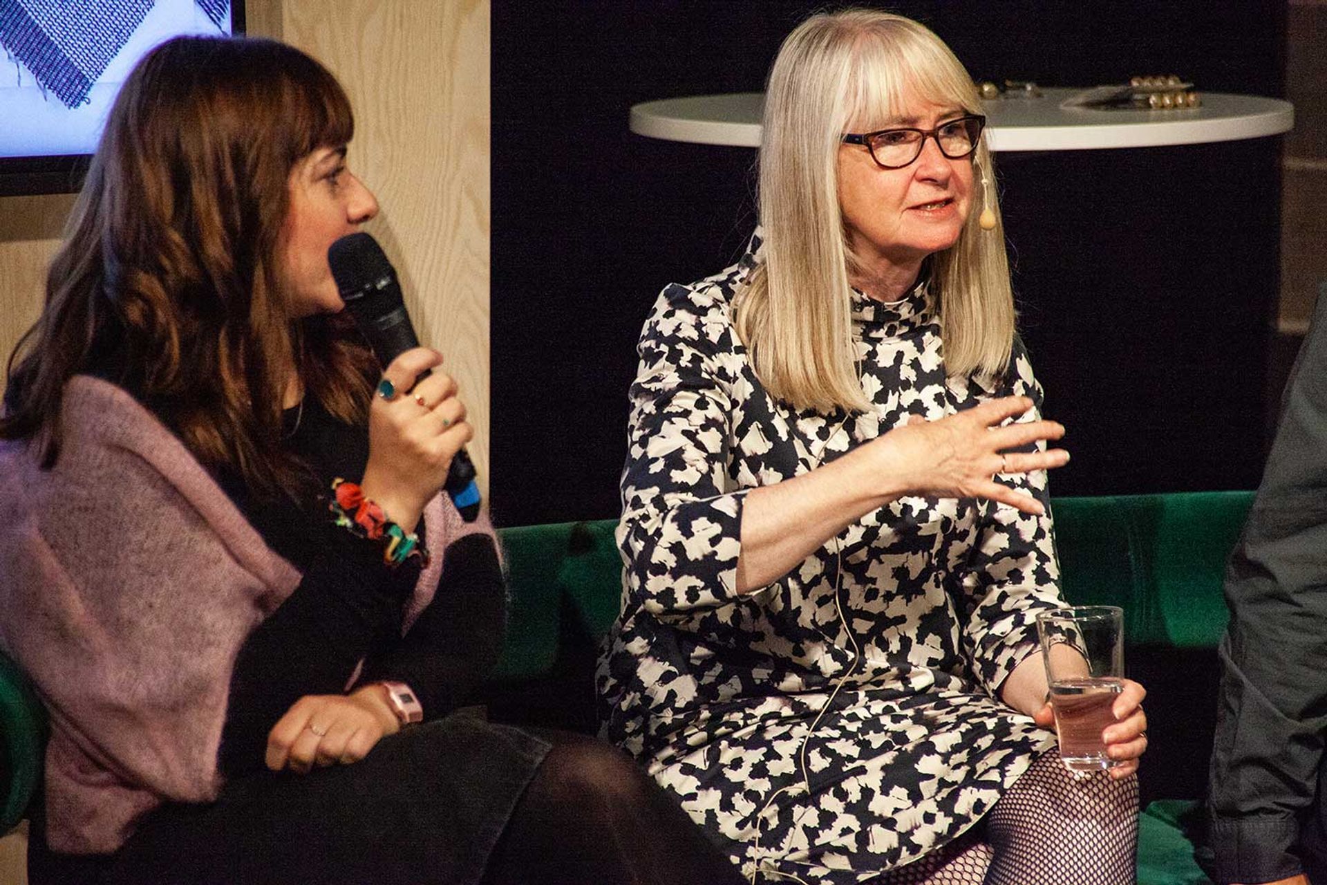 L-R: Paraskevi Fotoglou, Sustainability Engineer at Camira Fabrics, Lynn Kingdon, Head of Creative Design at Camira Fabrics