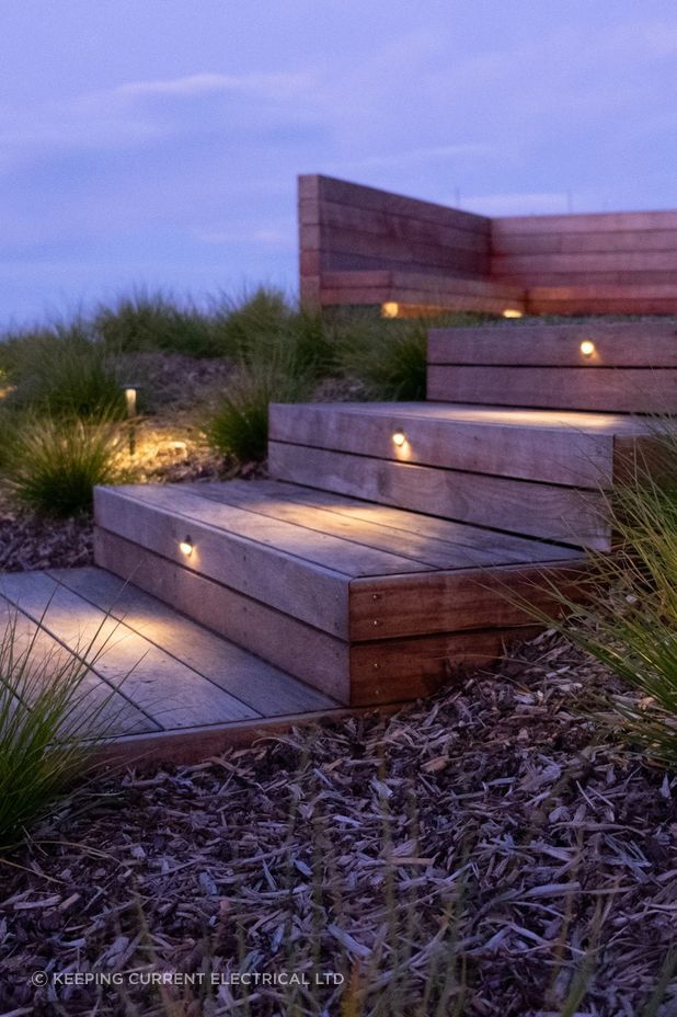 For hands-free convenience and energy savings, Gerard recommends installing sensors for lights around pathways and entry points.