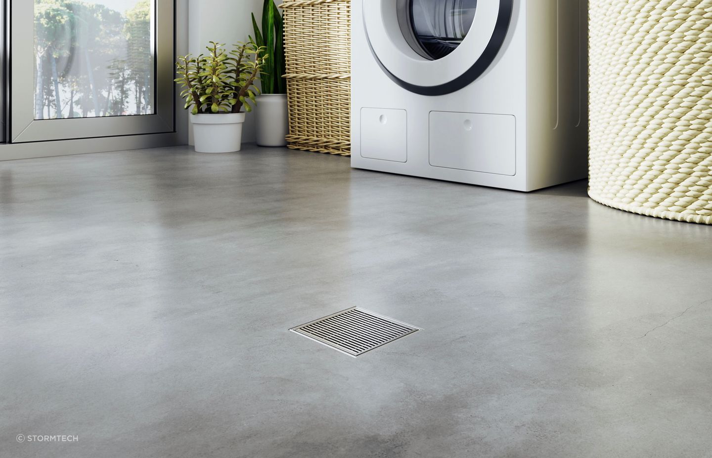 Stormtech’s square floor wastes offer a modern and luxurious option that matches and complements linear drain styles.