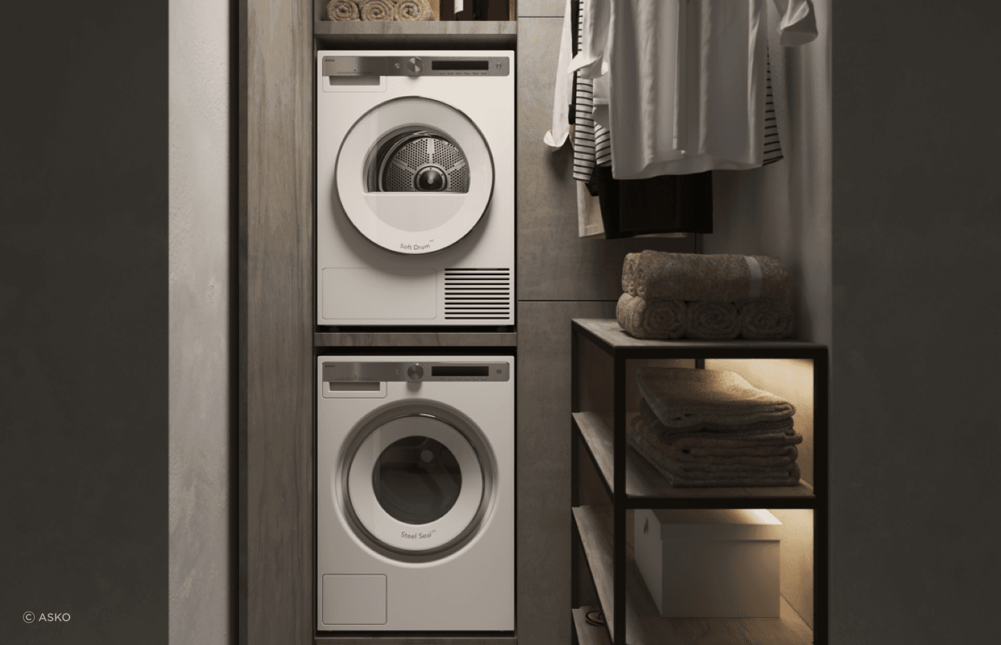 The Style 8kg Dryer by ASKO consumes only 0.24 kWh/kg of laundry making it an extremely energy efficient choice.